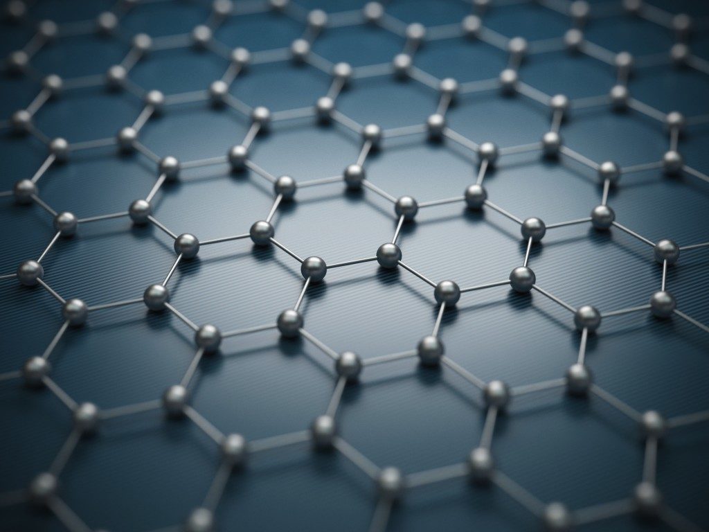 Graphene molecular grid, graphene atomic structure concept