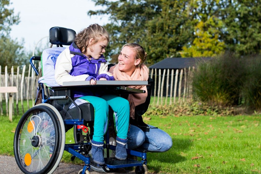 mother with her child with disability
